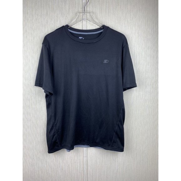 Starter Dri Star Active Tee Shirt Moisture Wicking Mens M Black Short Sleeves - Picture 1 of 3